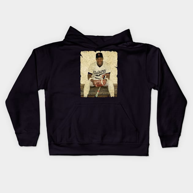 Bo Jackson in Auburn Tigers baseball Kids Hoodie by PESTA PORA